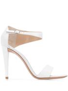Gianvito Rossi Vitello Heeled Sandals - White