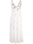 Off-white Layered Floral Chiffon Slip Dress