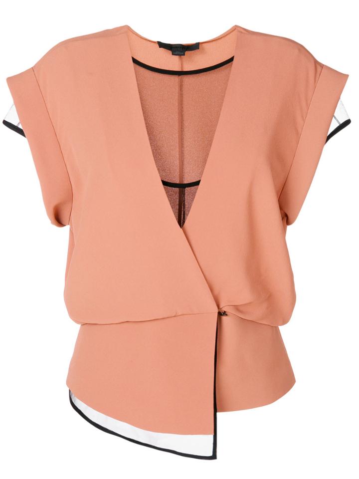 Alexander Wang Layered Wrap Top - Pink & Purple