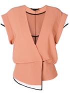 Alexander Wang Layered Wrap Top - Pink & Purple