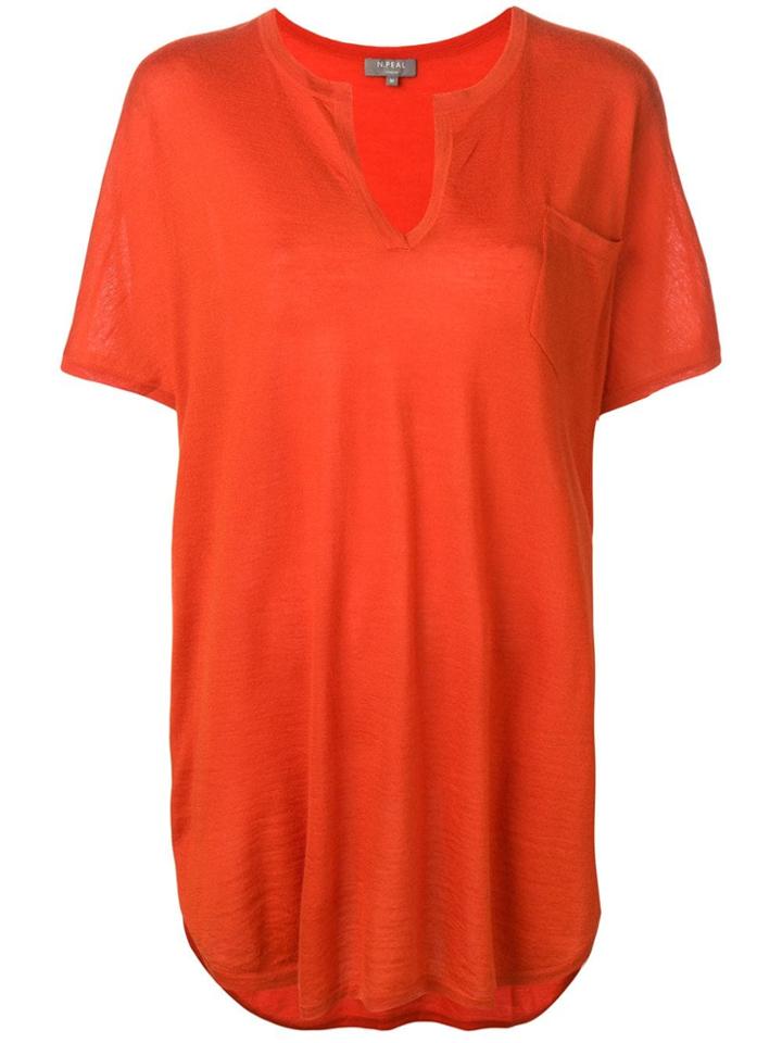 N.peal Superfine Kaftan Tunic - Orange