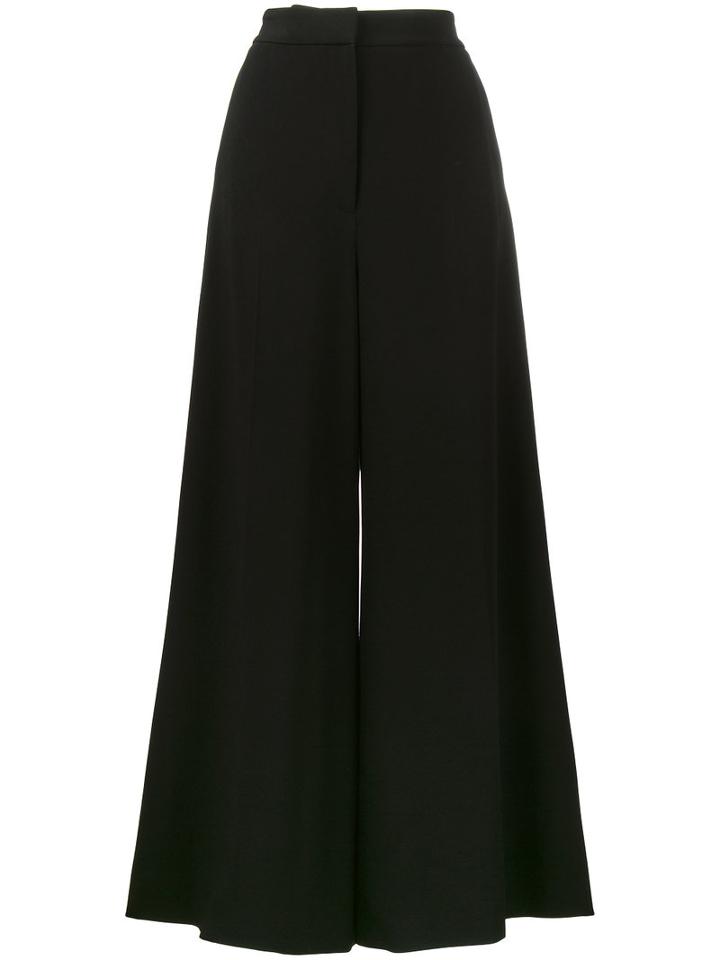 Stella Mccartney - Darci High Waist Wide-leg Trousers - Women - Spandex/elastane/acetate/viscose - 38, Black, Spandex/elastane/acetate/viscose