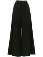 Stella Mccartney - Darci High Waist Wide-leg Trousers - Women - Spandex/elastane/acetate/viscose - 38, Black, Spandex/elastane/acetate/viscose