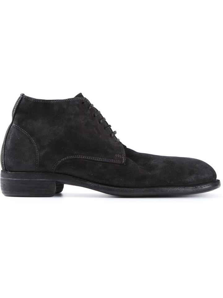 Guidi Distressed Desert Boots, Men's, Size: 44, Black, Horse Leather/leather
