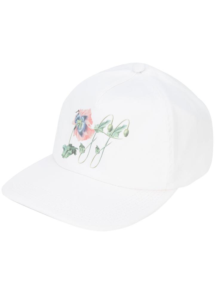 Off-white Floral Print Cap