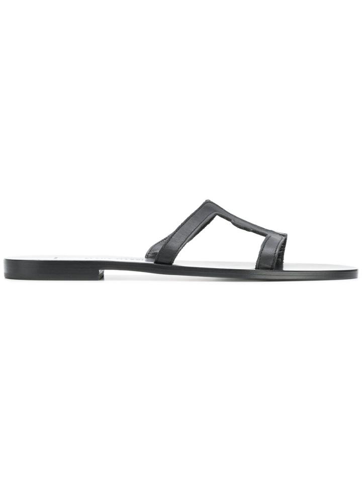 Elena Makri Cut-out Detail Sandals - Black