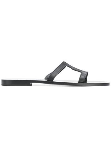 Elena Makri Cut-out Detail Sandals - Black