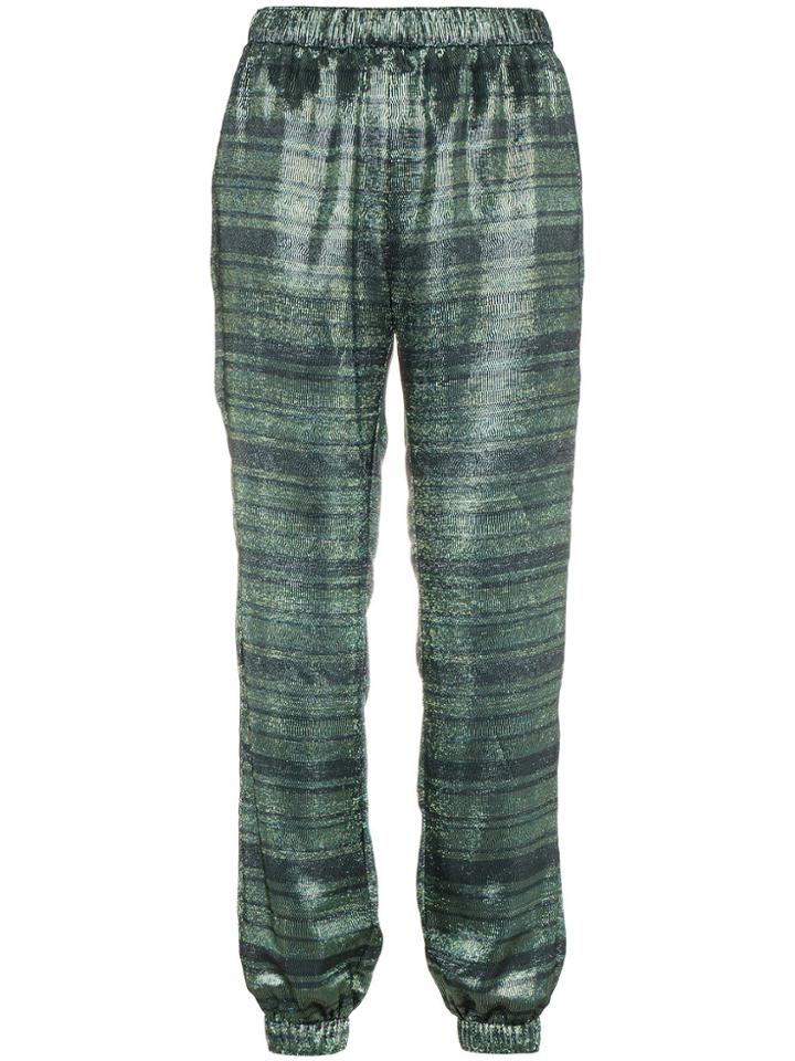 Haney Track Striped Trousers - Green