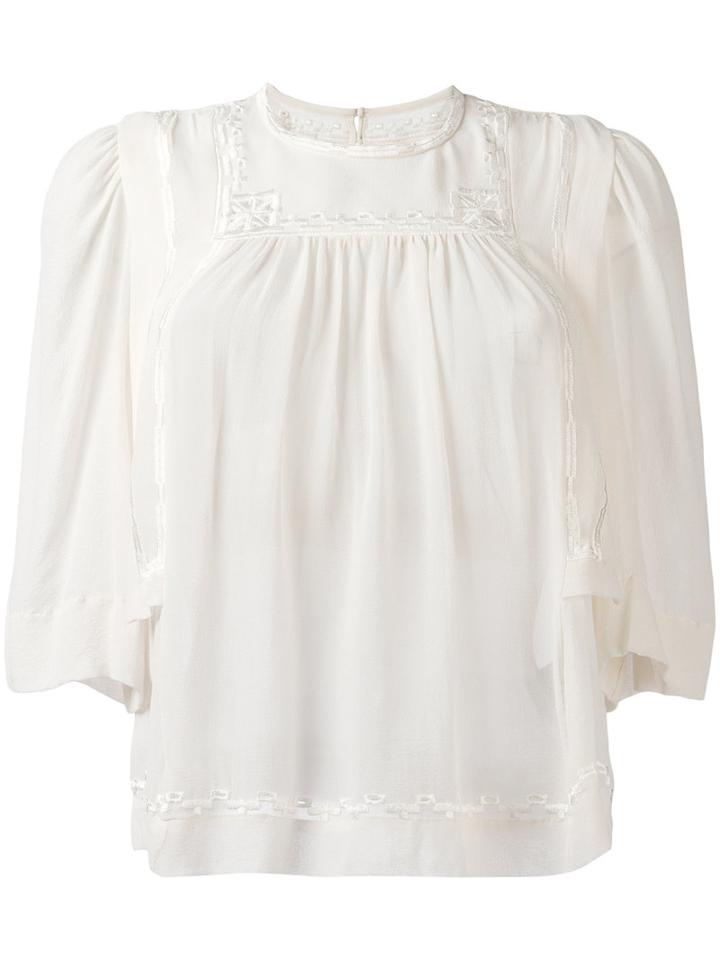 Isabel Marant Mara Blouse, Women's, Size: 36, White, Silk/viscose