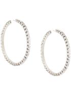 Area Large Hoop Earrings - Silver