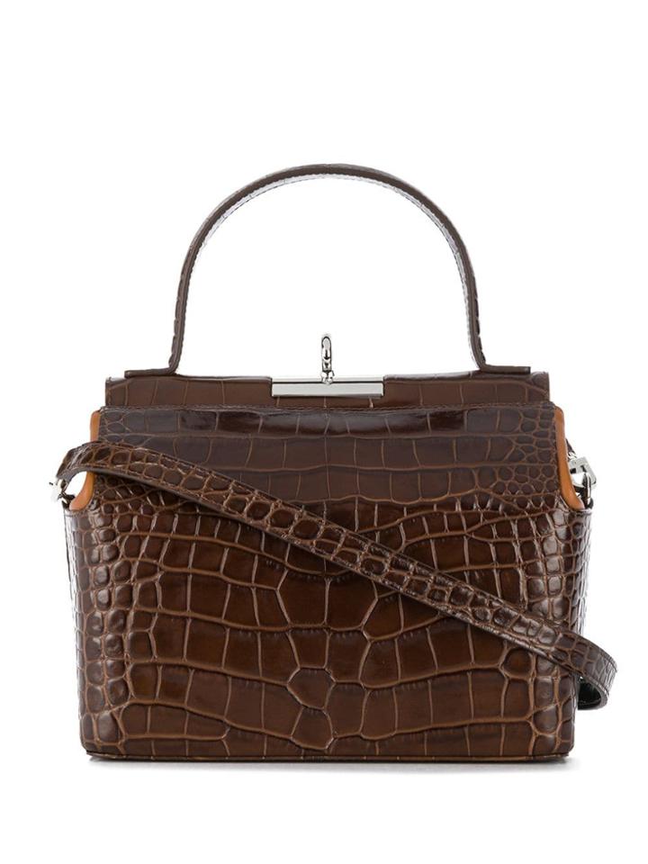 Gu De Embossed Box Bag - Brown