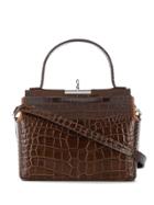Gu De Embossed Box Bag - Brown