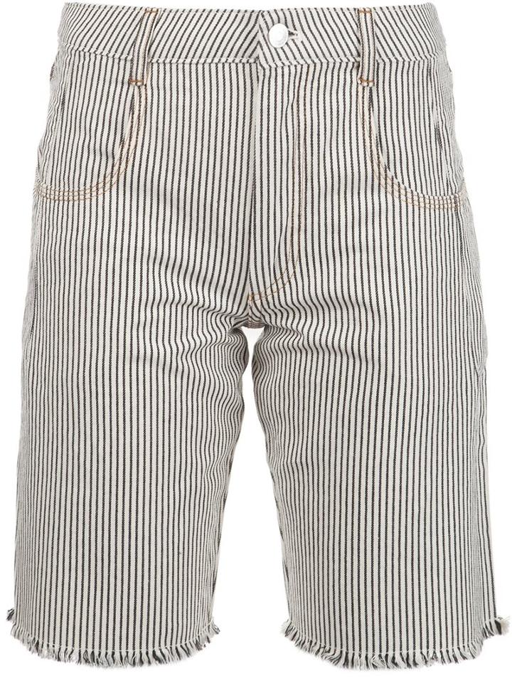 T By Alexander Wang Striped Denim Shorts