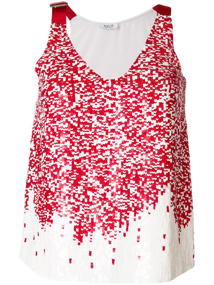 Aviù Flared Vest Top - White