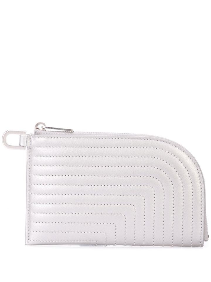 Rick Owens Zip Pouch Wallet - Silver