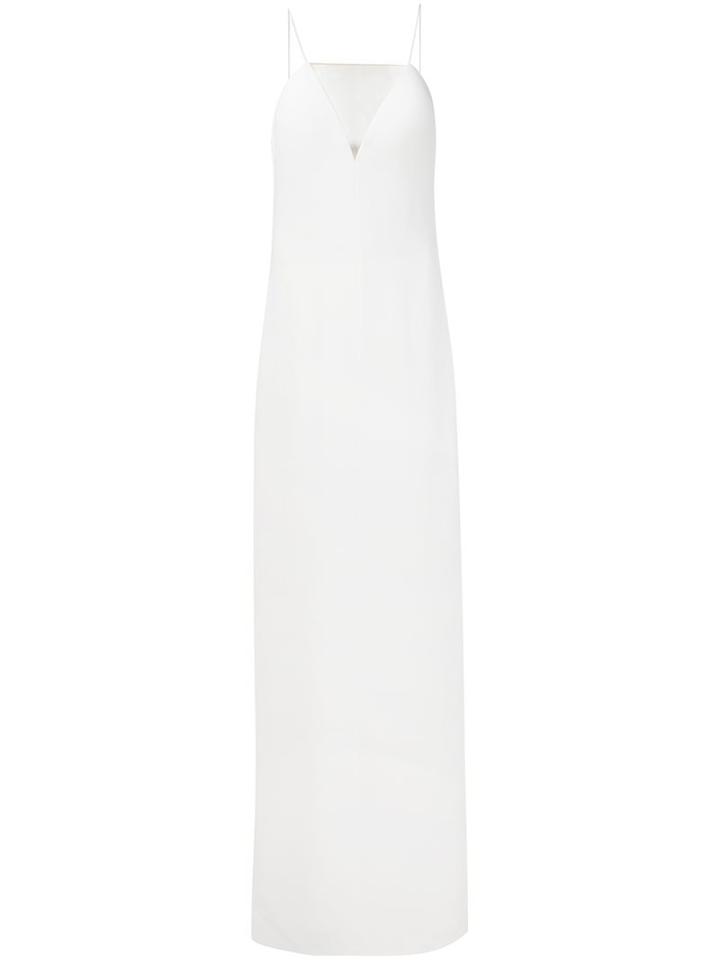 Alexander Wang Sheer Panel Evening Slip Dress, Women's, Size: 2, White, Spandex/elastane/acetate/viscose