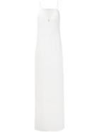 Alexander Wang Sheer Panel Evening Slip Dress, Women's, Size: 2, White, Spandex/elastane/acetate/viscose