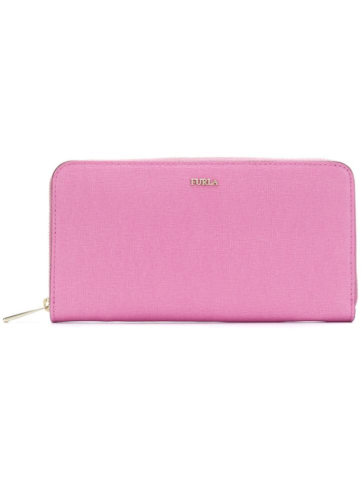 Furla Babylon Zip Around Wallet - Pink & Purple