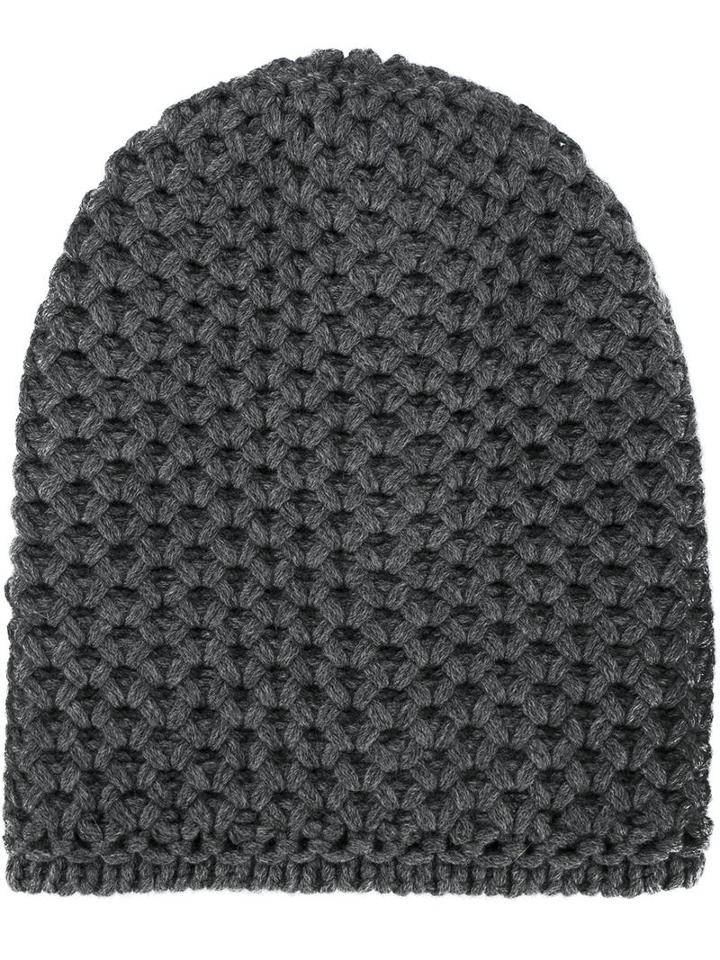 Inverni Knitted Beanie, Women's, Grey, Cashmere