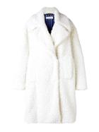 Circus Hotel Oversized Faux Shearling Coat - White