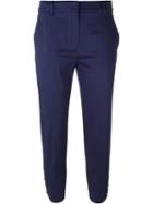 Max Mara High Waist Button Cuff Cropped Trousers