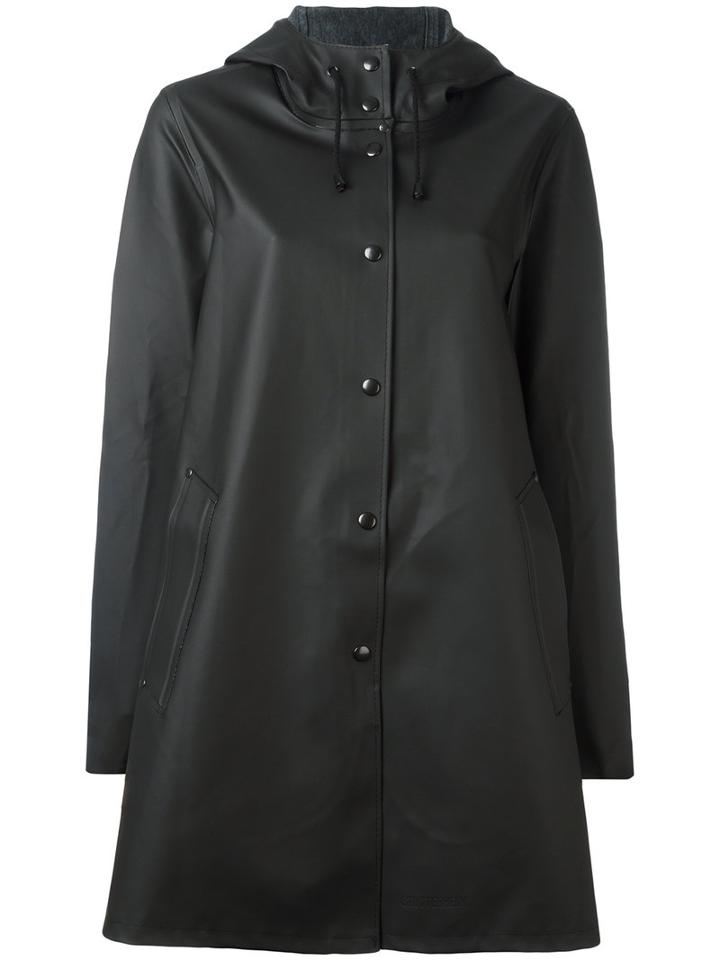 Stutterheim 'mosebacke' Parka, Women's, Size: Large, Black, Pvc