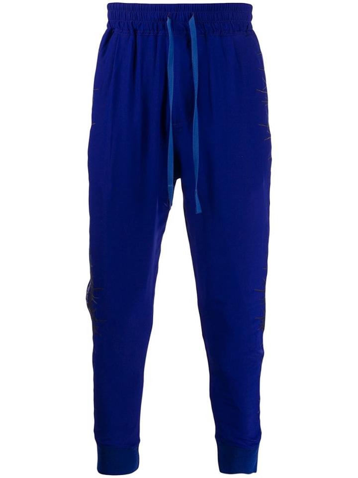 Haider Ackermann Embroidered Track Pants - Blue