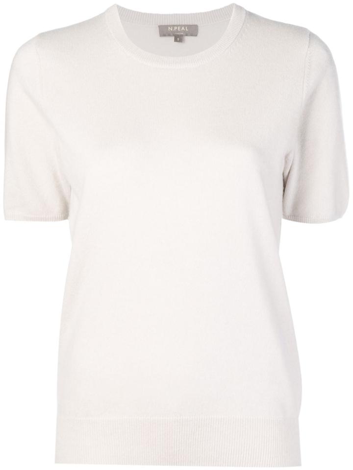 N.peal Round Neck Knitted T-shirt - Grey