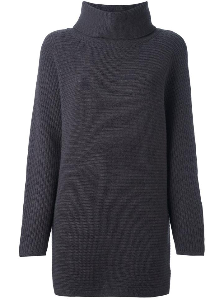 N.peal Cashmere Roll Neck Pullover, Women's, Size: Small, Grey, Cashmere