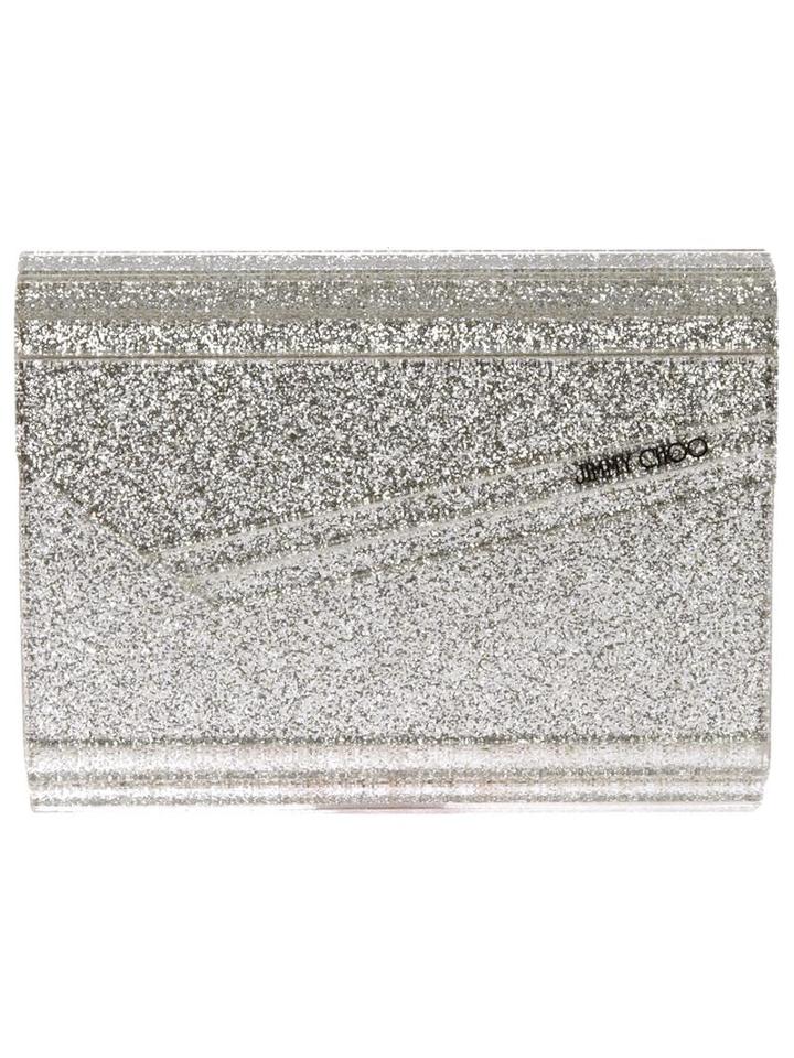 Jimmy Choo 'champagne' Clutch, Women's, Grey, Acrylic