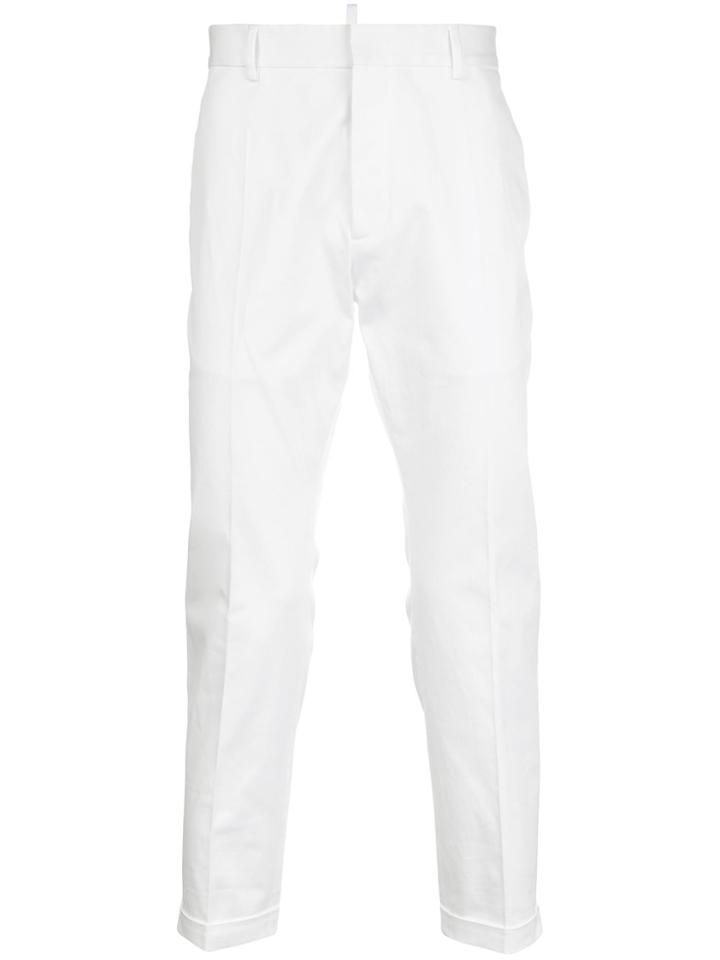 Dsquared2 Cropped Chino Trousers - White