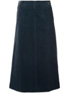 H Beauty & Youth Corduroy A-line Skirt, Women's, Size: Medium, Blue, Cotton