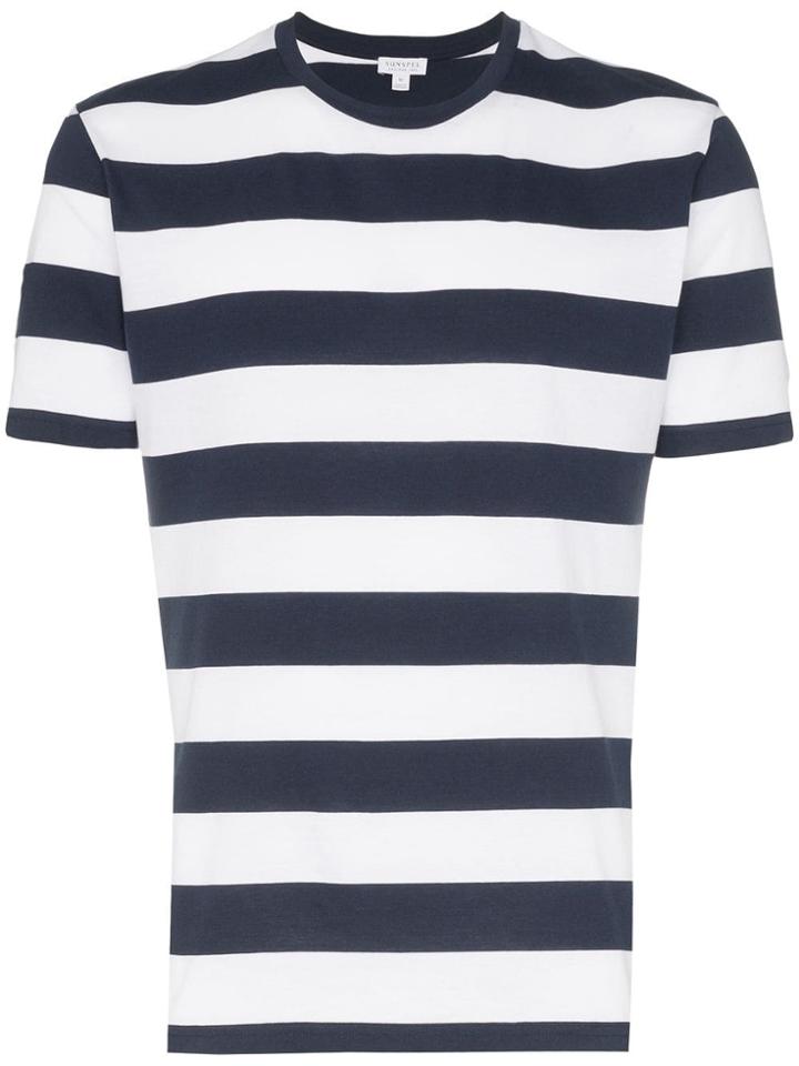 Sunspel Riviera Striped T-shirt - Blue