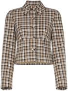 Beaufille Haring Checked Cropped Jacket - Neutrals