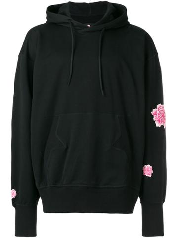 Y3 Sport Floral Print Hoodie - Black