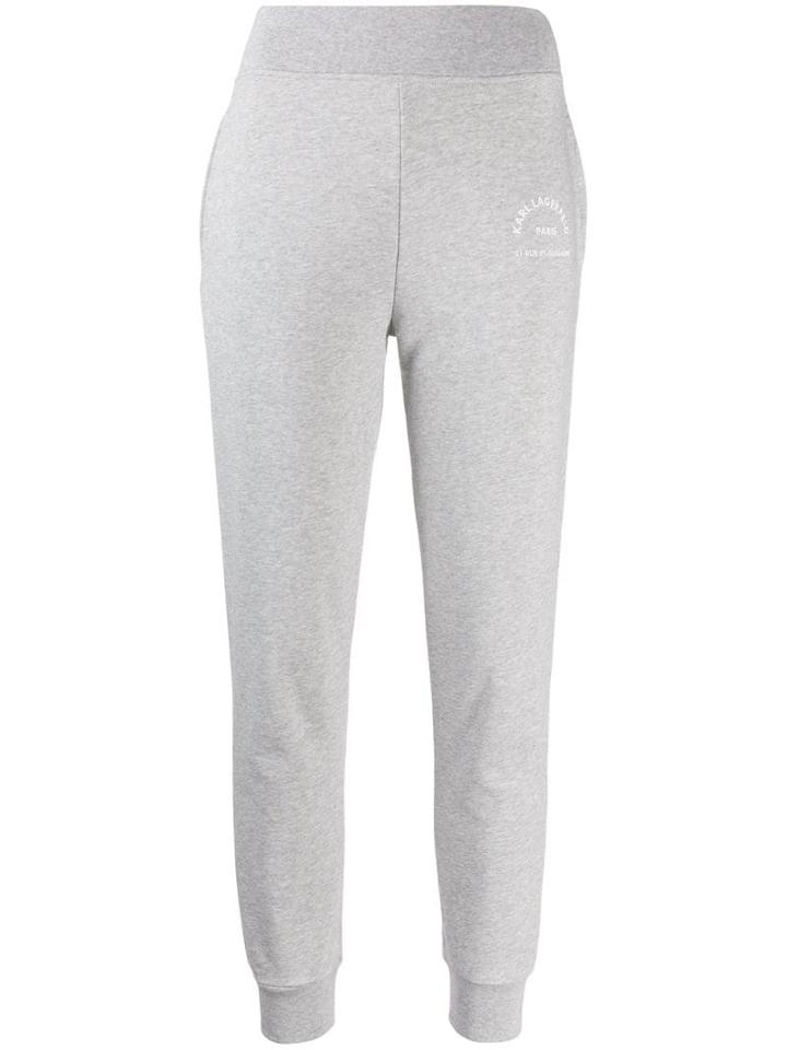 Karl Lagerfeld Logo Print Track Pants - Grey