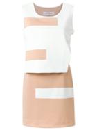 Gloria Coelho Panelled Dress, Women's, Size: Pp, Nude/neutrals, Elastodiene/polyester/viscose