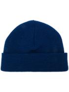 Ami Alexandre Mattiussi Turn Up Beanie Hat - Blue