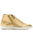 Palm Angels Metallic (grey) Hi-top Sneakers, Men's, Size: 42, Leather/rubber