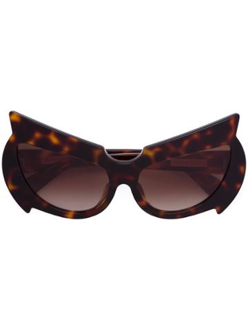 Fakbyfak Cat Eye Sunglasses - Brown