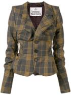 Vivienne Westwood Gathered Check Jacket - Grey