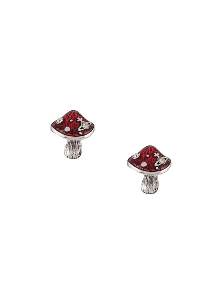 Vivienne Westwood Enamelled Mushroom Earrings - White