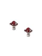 Vivienne Westwood Enamelled Mushroom Earrings - White