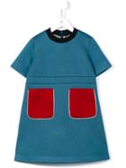 Marni Kids Contrast Pocket Dress, Girl's, Size: 10 Yrs, Blue