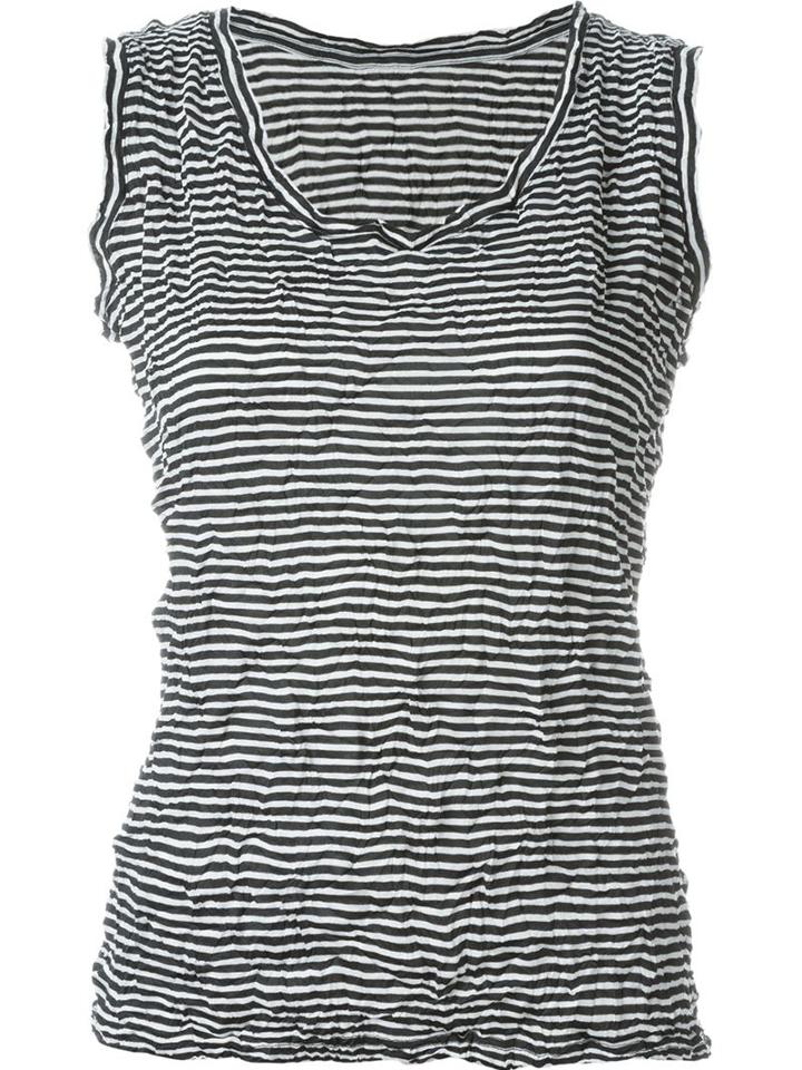 Issey Miyake Cauliflower Crinkle Tank Top, Women's, Black, Polyester