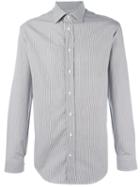 Armani Collezioni Striped Shirt, Men's, Size: 41, Brown, Cotton