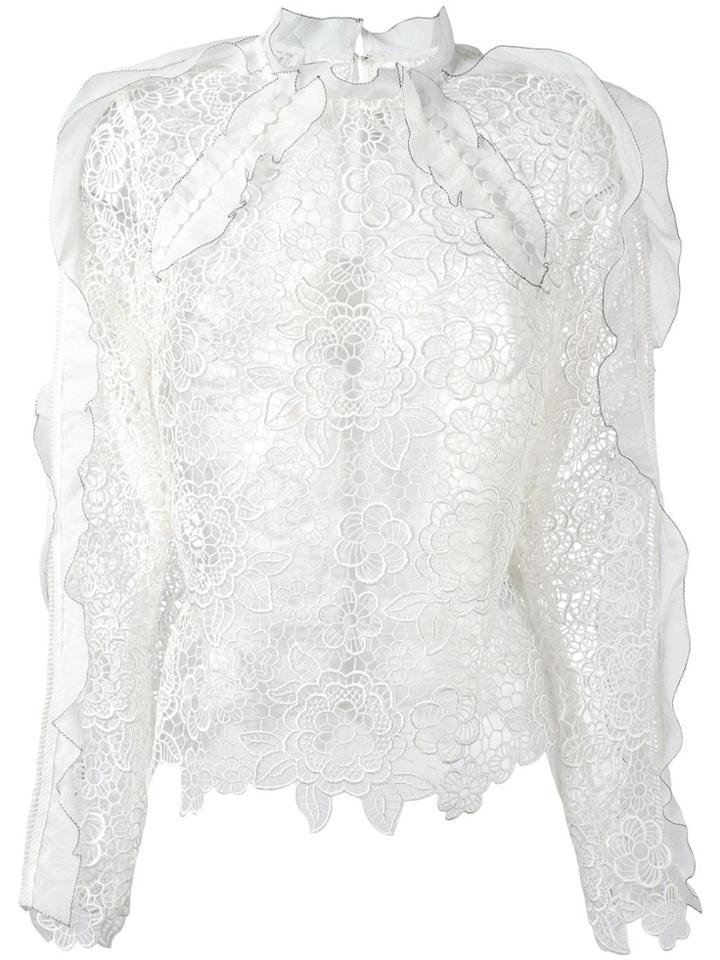 Self-portrait Lace Blouse - White