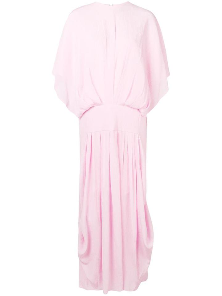 Jw Anderson Batwing Crinkle Maxi Dress - Pink & Purple