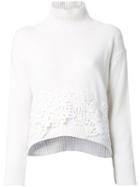Ermanno Scervino Turtle Neck Jumper, Women's, Size: 40, White, Wool/cashmere