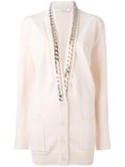 Givenchy Chain Trim Cardigan, Women's, Size: Xs, Pink/purple, Cashmere/viscose/cotton/aluminium